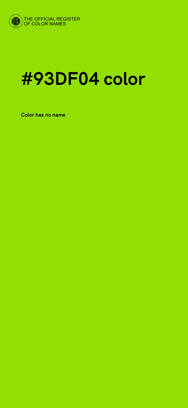 #93DF04 color image