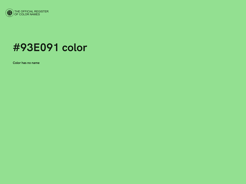 #93E091 color image