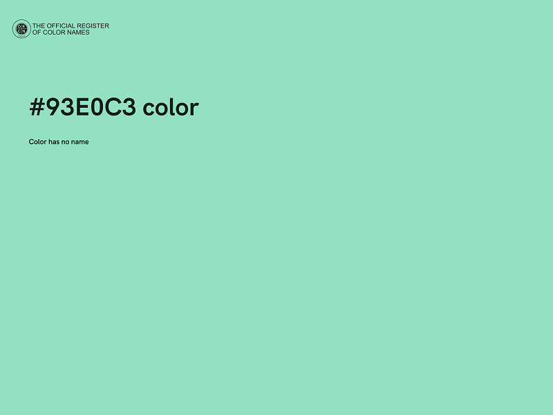 #93E0C3 color image