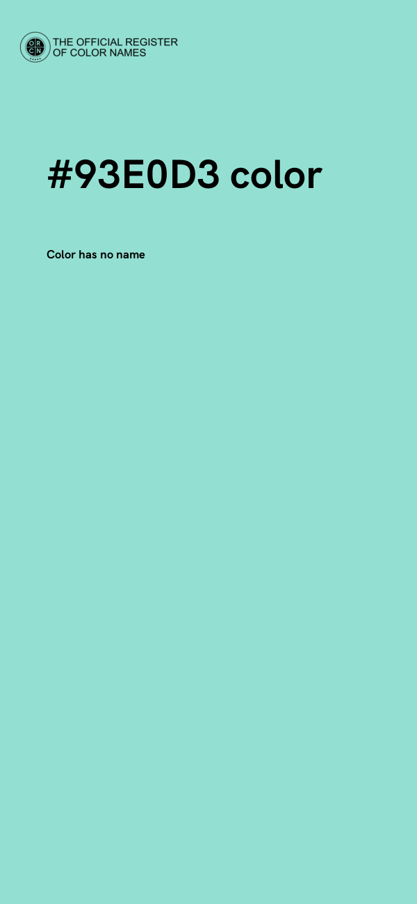 #93E0D3 color image