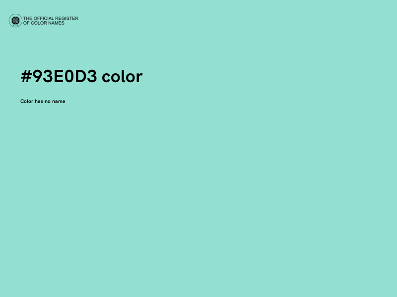 #93E0D3 color image