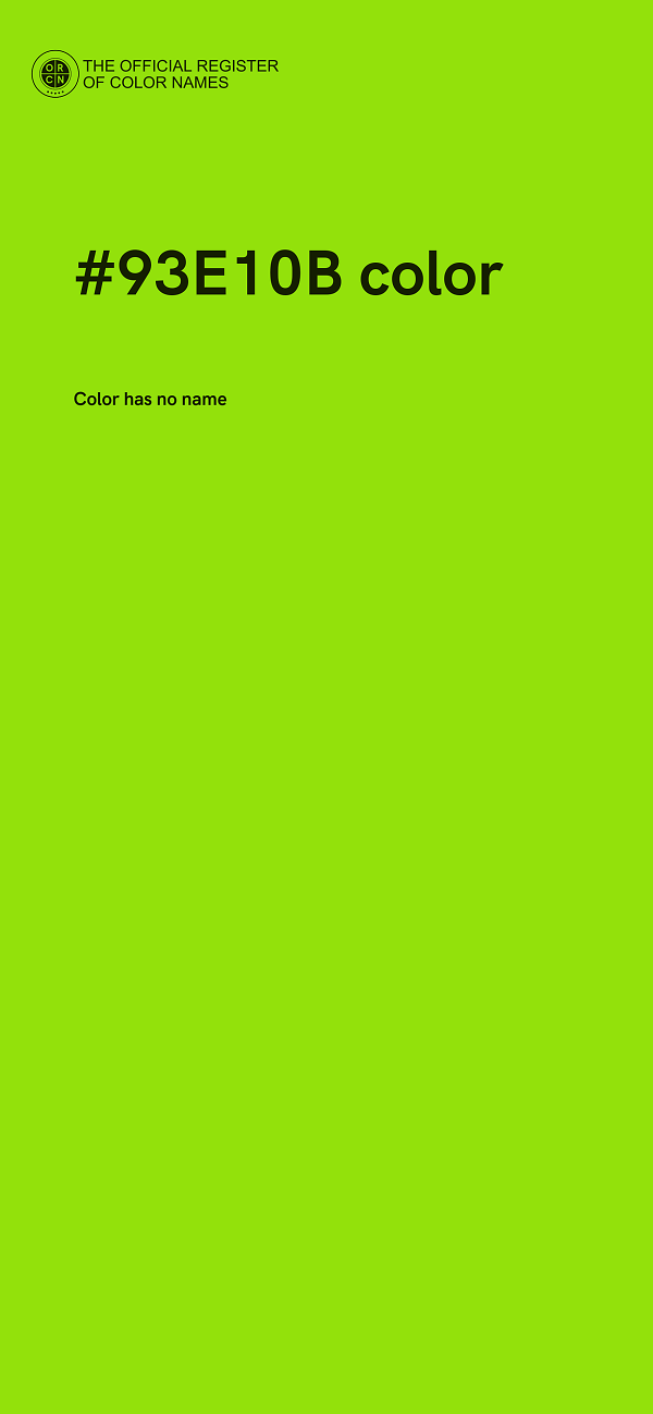 #93E10B color image