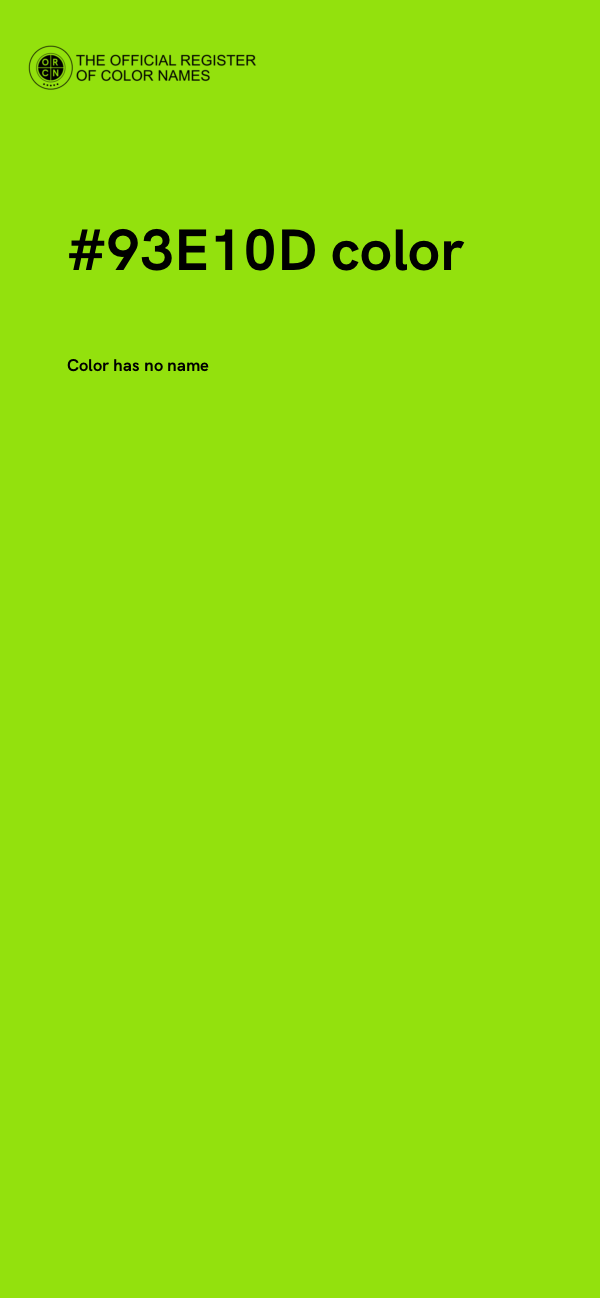 #93E10D color image