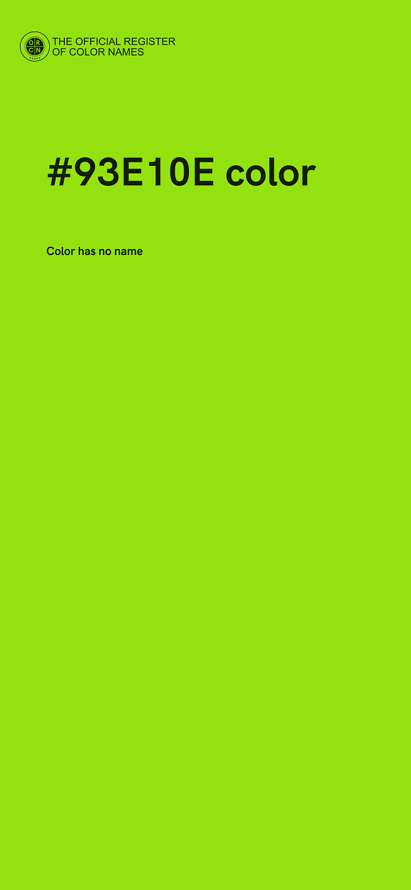 #93E10E color image