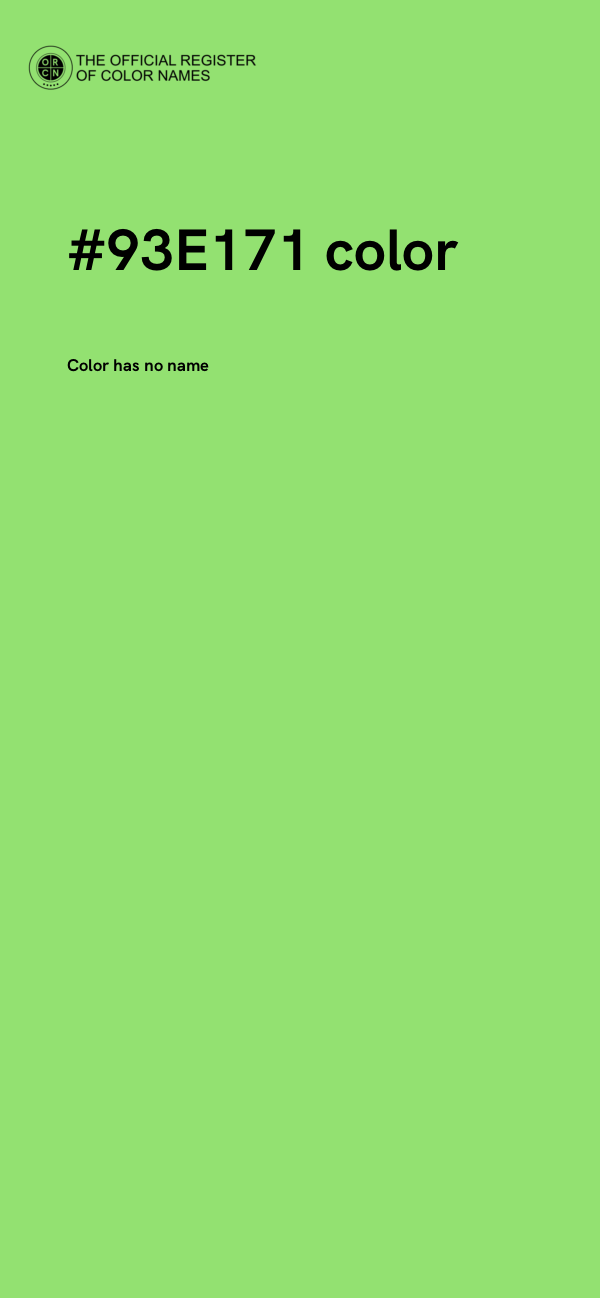 #93E171 color image