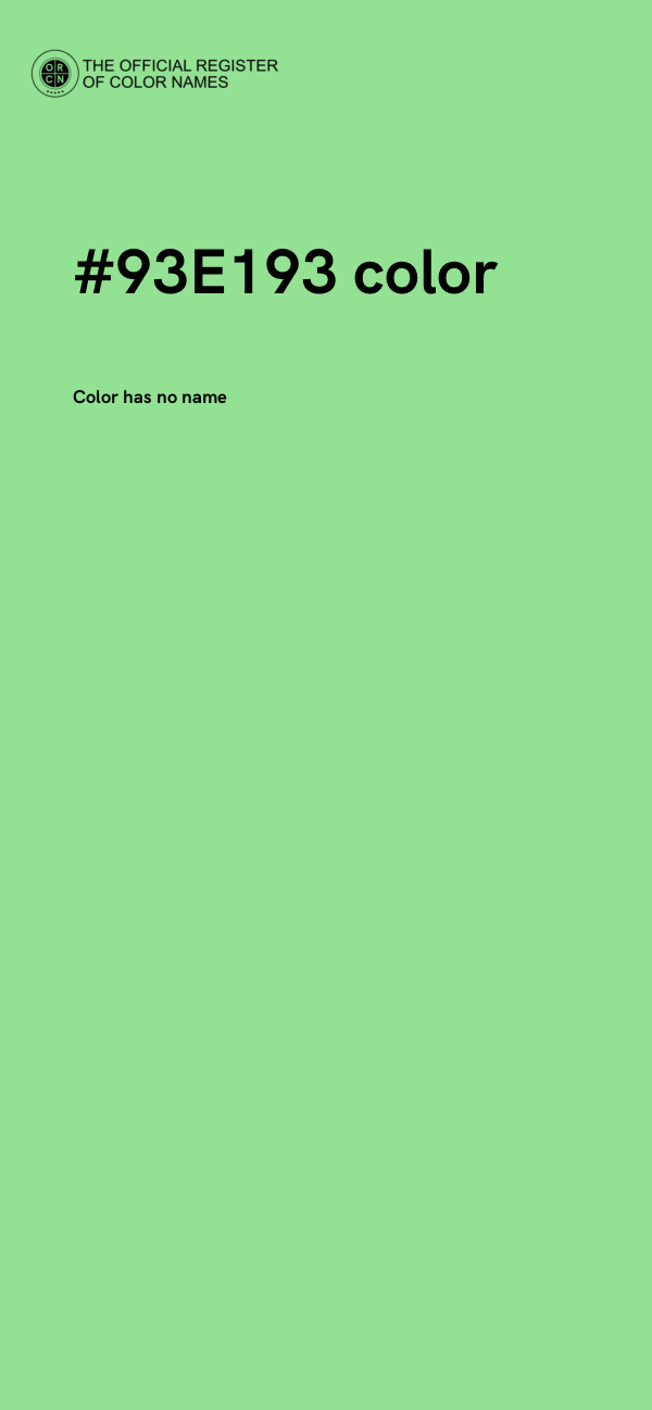 #93E193 color image