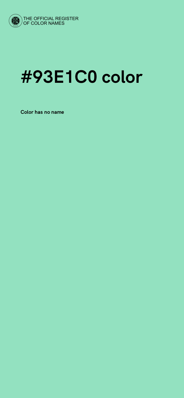 #93E1C0 color image