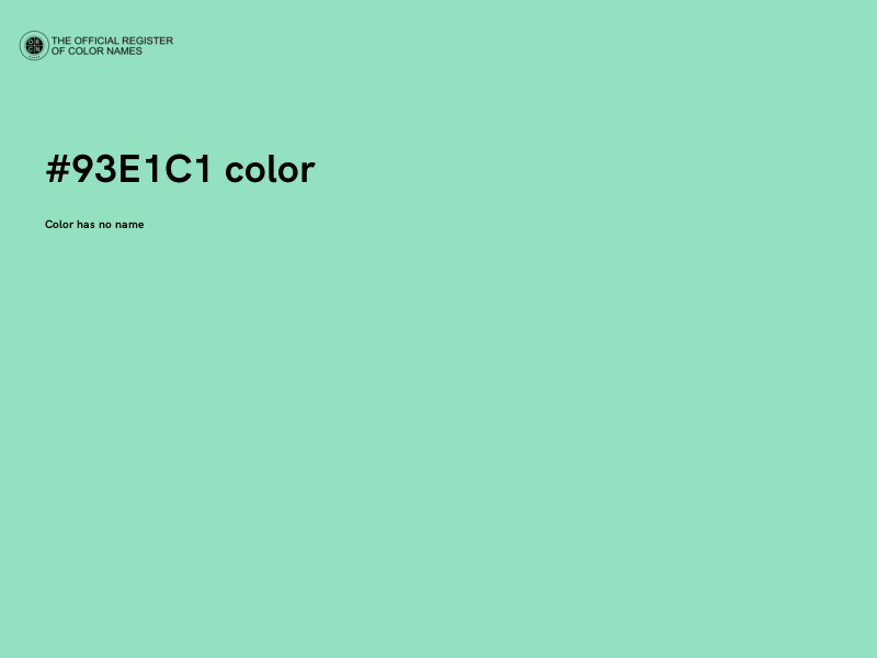 #93E1C1 color image