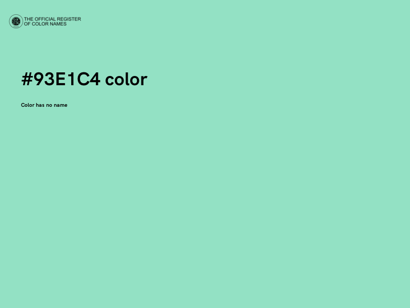 #93E1C4 color image