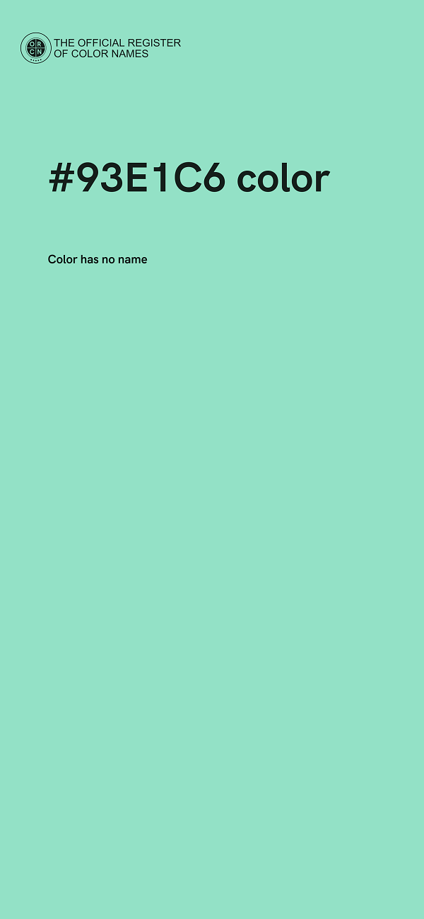 #93E1C6 color image