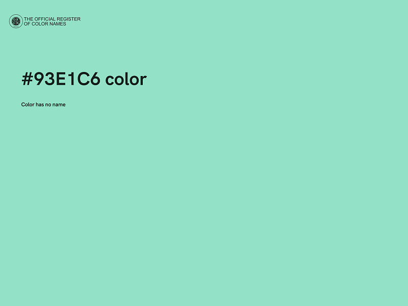 #93E1C6 color image