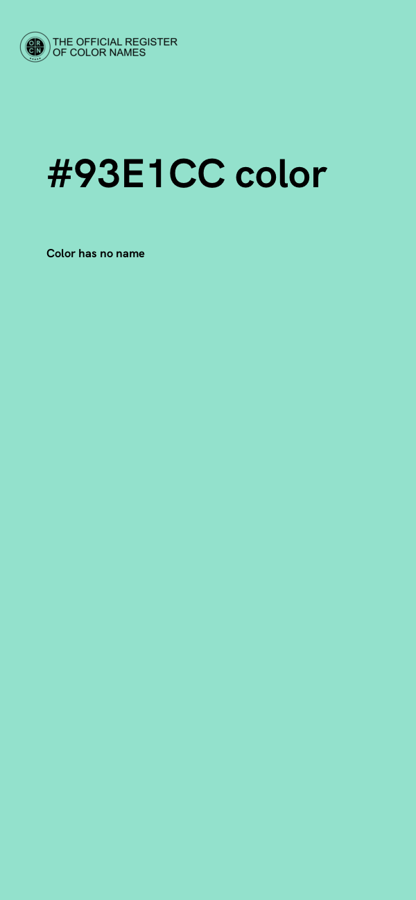 #93E1CC color image