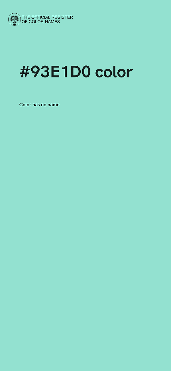 #93E1D0 color image