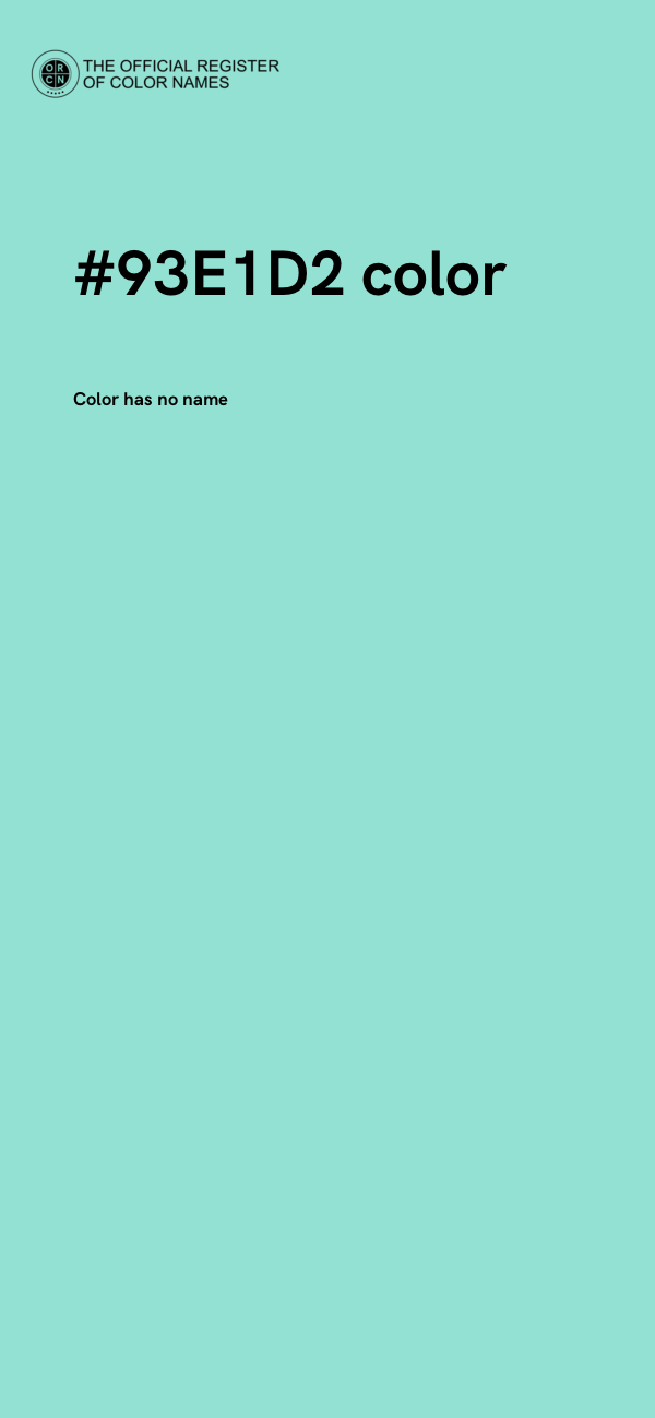 #93E1D2 color image