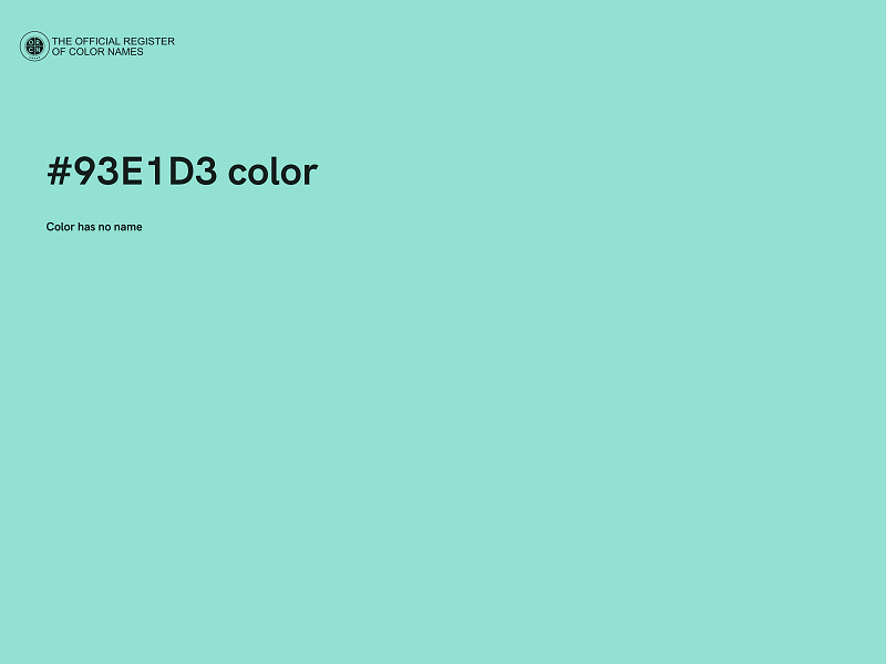 #93E1D3 color image