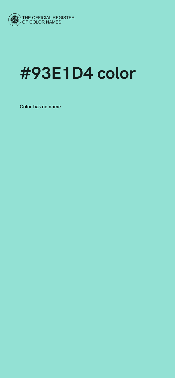 #93E1D4 color image