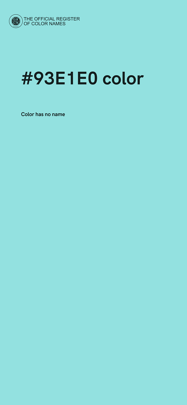 #93E1E0 color image