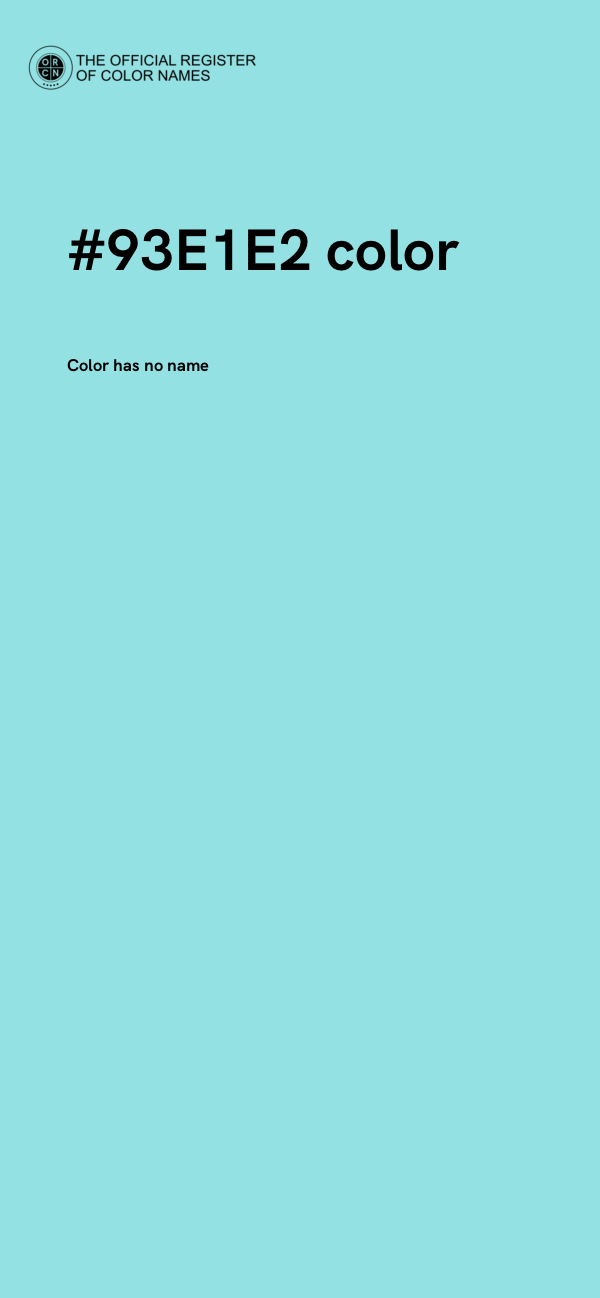 #93E1E2 color image