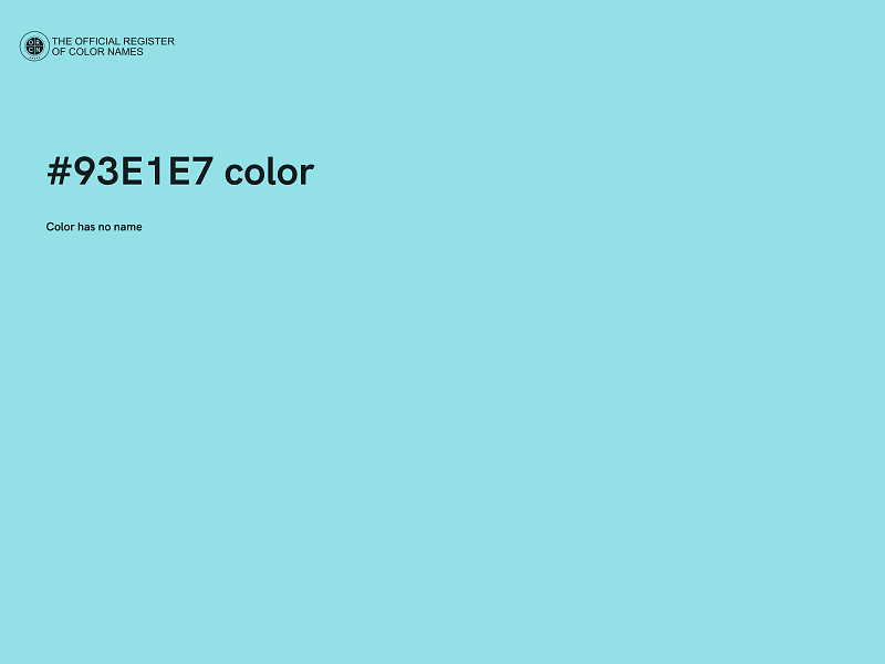 #93E1E7 color image