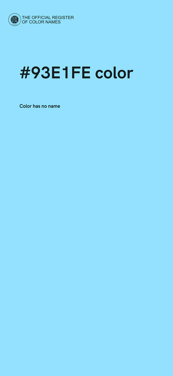 #93E1FE color image