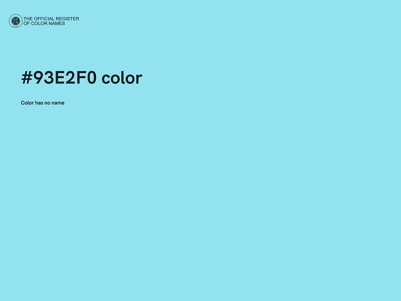 #93E2F0 color image