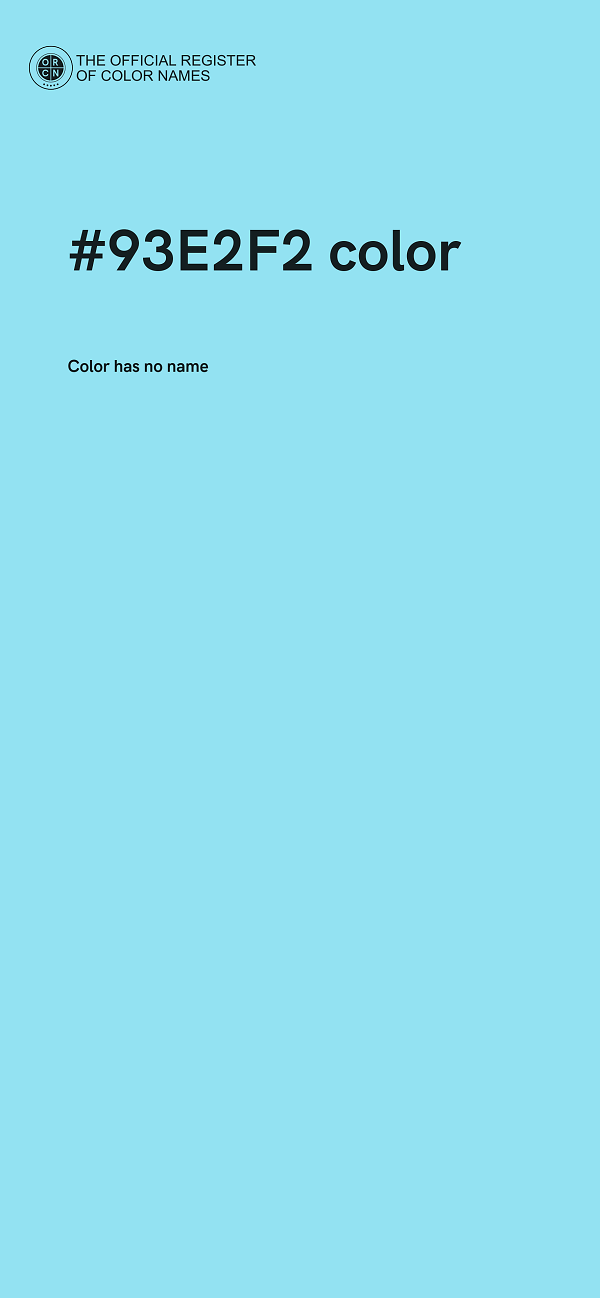 #93E2F2 color image