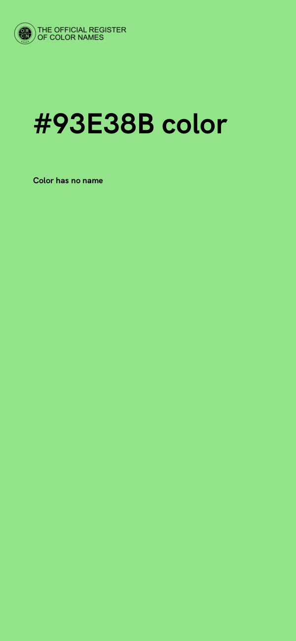 #93E38B color image
