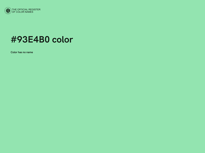 #93E4B0 color image