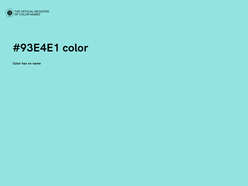 #93E4E1 color image