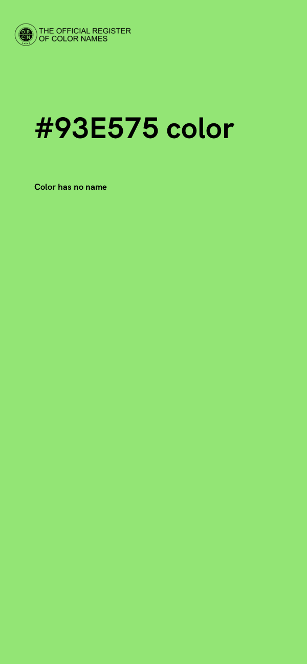 #93E575 color image