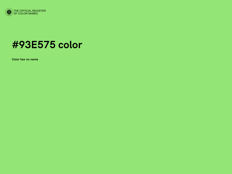 #93E575 color image