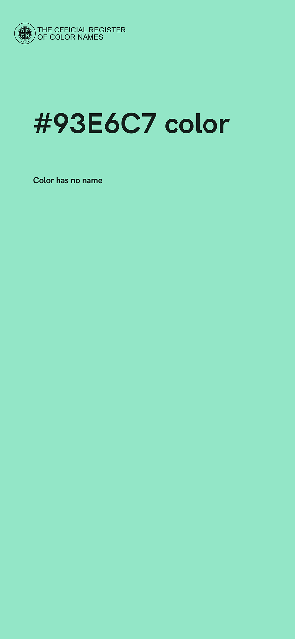 #93E6C7 color image