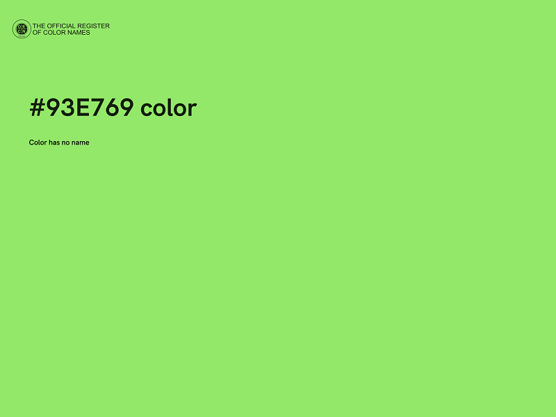 #93E769 color image