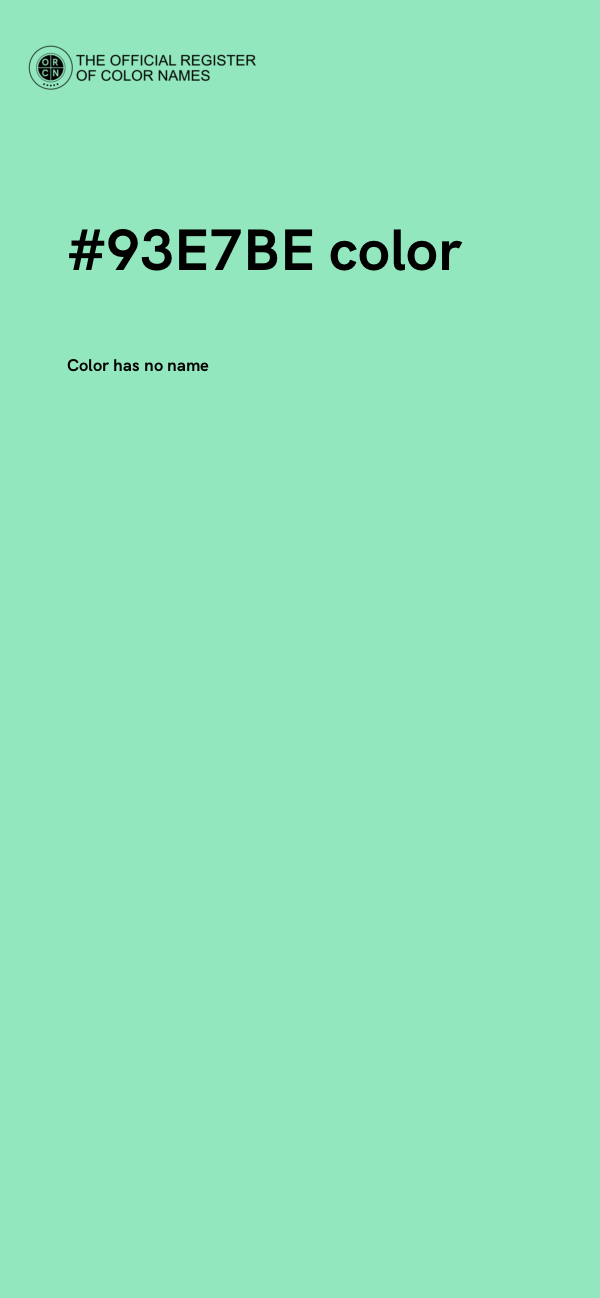#93E7BE color image
