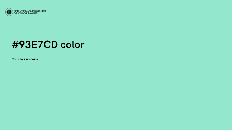 #93E7CD color image