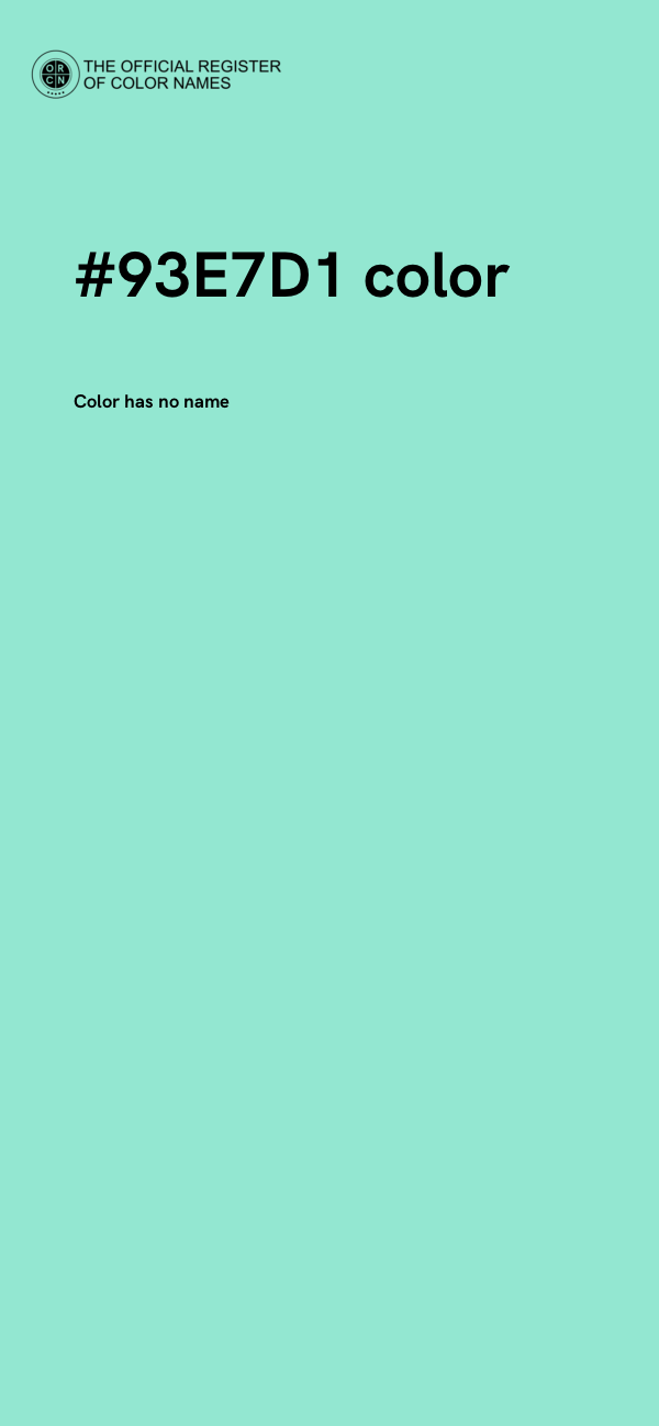 #93E7D1 color image