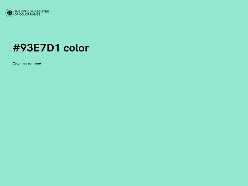 #93E7D1 color image