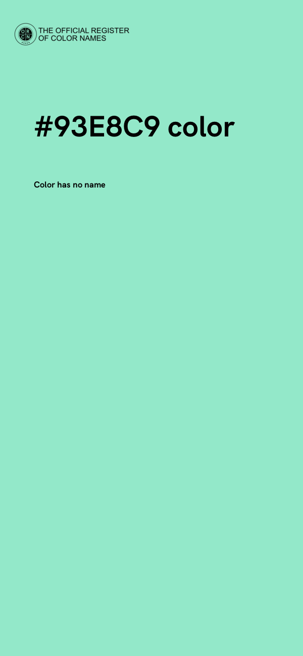 #93E8C9 color image