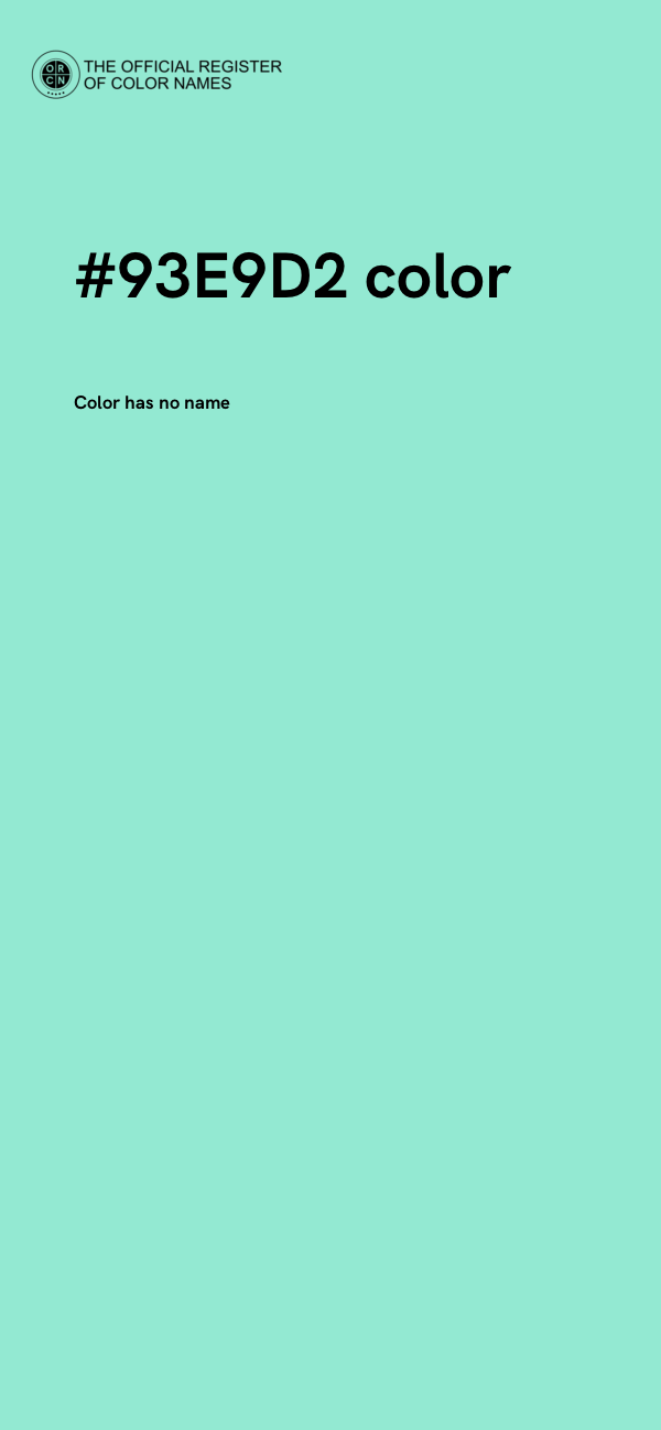 #93E9D2 color image
