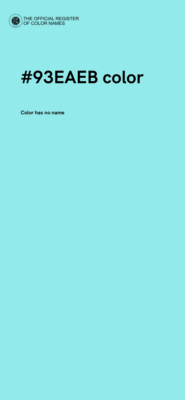 #93EAEB color image