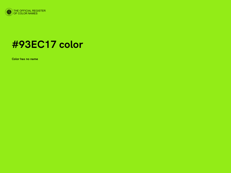 #93EC17 color image