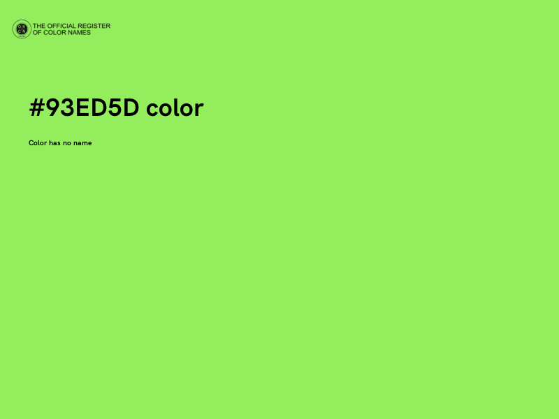#93ED5D color image