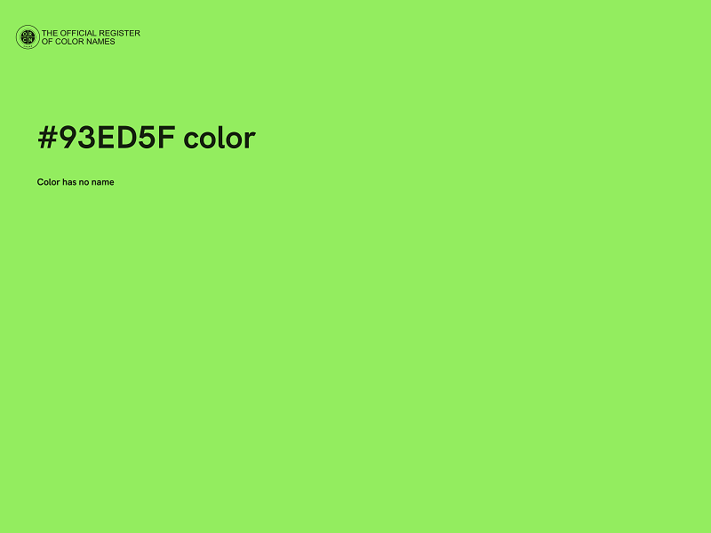 #93ED5F color image