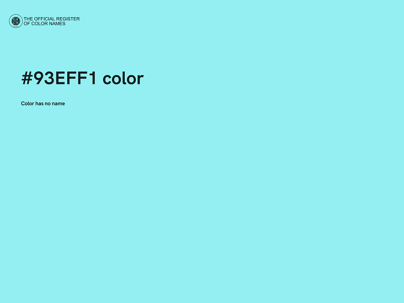 #93EFF1 color image