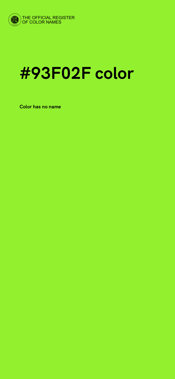 #93F02F color image