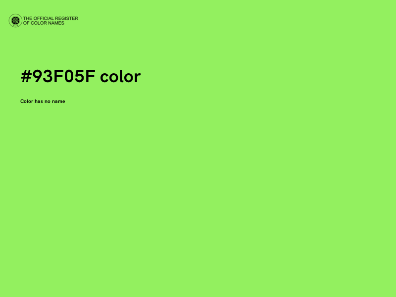 #93F05F color image
