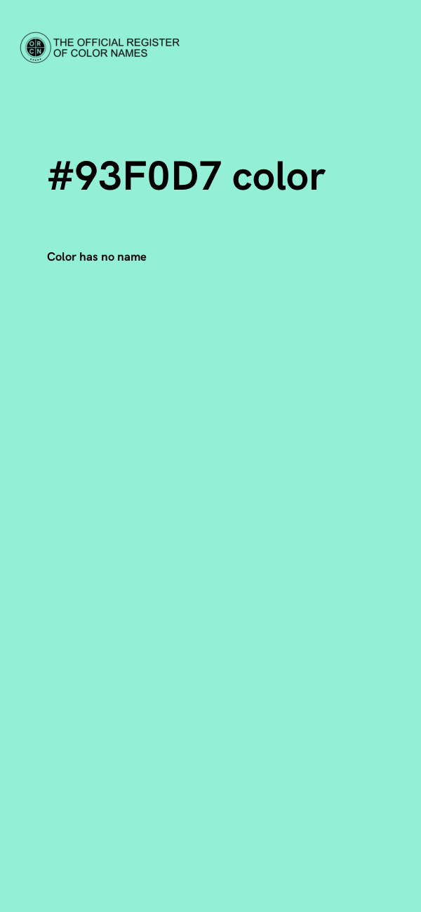 #93F0D7 color image