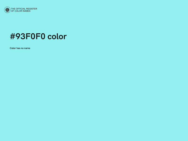 #93F0F0 color image