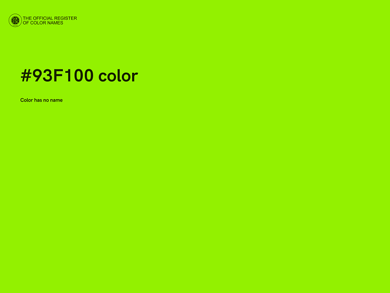 #93F100 color image