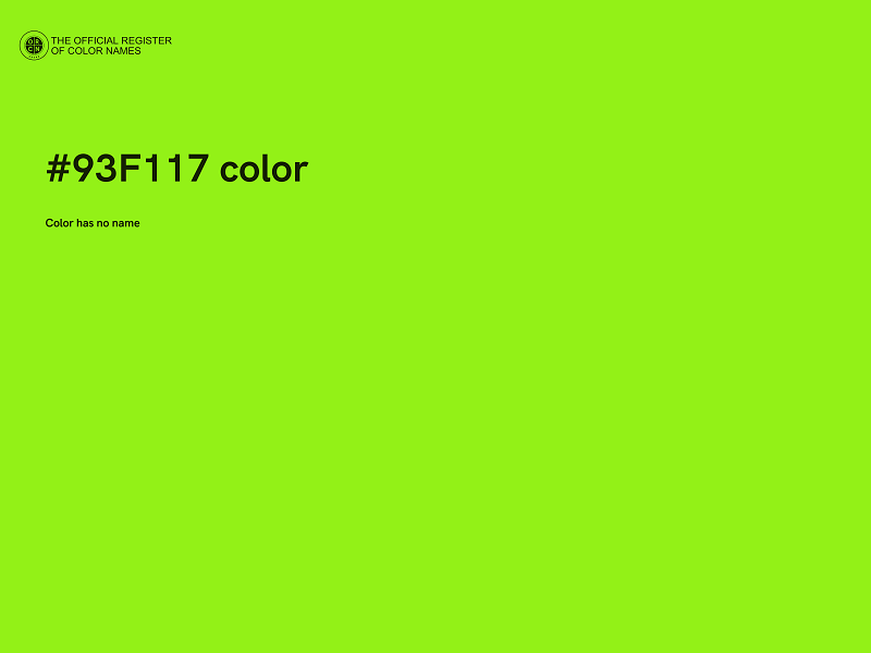 #93F117 color image